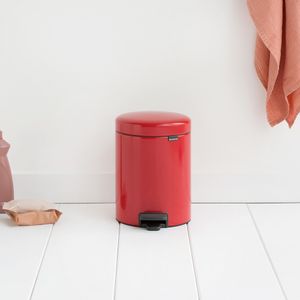 Brabantia newIcon pedaalemmer 5 liter met kunststof binnenemmer - Passion Red