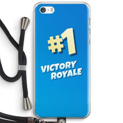 Victory Royale: iPhone 5 / 5S / SE Transparant Hoesje met koord