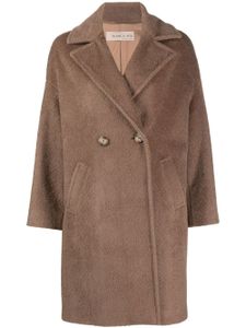 Blanca Vita manteau Tuia texturé à boutonnière croisée - Marron