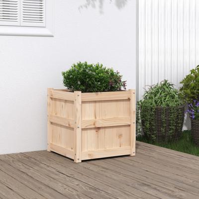 VidaXL Plantenbak 50x50x50 cm massief grenenhout