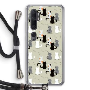 Katten: Xiaomi Mi Note 10 Transparant Hoesje met koord