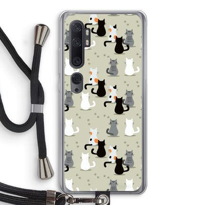 Katten: Xiaomi Mi Note 10 Transparant Hoesje met koord