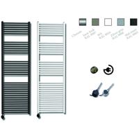 Sanicare Elektrische Design Radiator - 172 x 45 cm - 920 Watt - thermostaat chroom linksonder - inox look HRLEC 451720/I