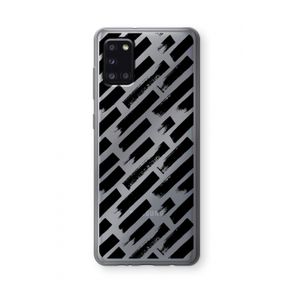 Zwarte vegen: Samsung Galaxy A31 Transparant Hoesje
