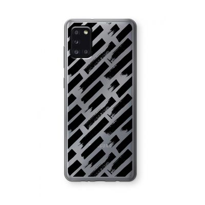 Zwarte vegen: Samsung Galaxy A31 Transparant Hoesje