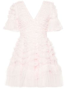 Needle & Thread robe courte Pheonix à volants - Rose