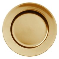 Rond kaarsenbord/kaarsenplateau goud kunststof 33 cm