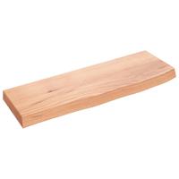 vidaXL Wandschap 60x20x4 cm behandeld massief eikenhout lichtbruin