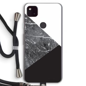 Combinatie marmer: Pixel 4a 5G Transparant Hoesje met koord