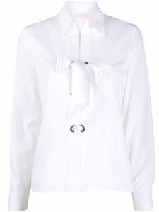 Valentino Garavani Pre-Owned chemise à col v (années 2000) - Blanc