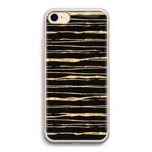 Gouden strepen: iPhone 7 Transparant Hoesje