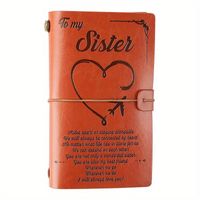 Handgemaakt Leren Notitieboek - "To My Sister" - Boeken - Spiritueelboek.nl