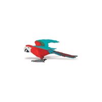 Plastic rood/blauwe papegaai 10 cm - thumbnail