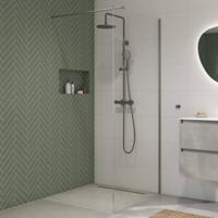 Saqu Modulo inloopdouche incl. antikalk 110x210cm gunmetal