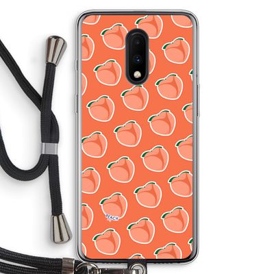 Just peachy: OnePlus 7 Transparant Hoesje met koord