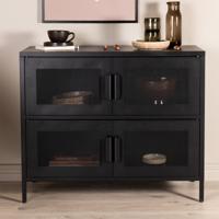 Nohr Dressoir 'Raeanne' 90cm, Metaal, kleur Zwart