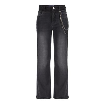 Frankie & Liberty winter jeansbroek meisjes - zwart - wide leg fit