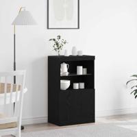 Dressoir Zwart 60 x 37 x 100 cm Bewerkt hout