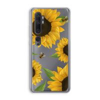 Sunflower and bees: Xiaomi Mi Note 10 Transparant Hoesje