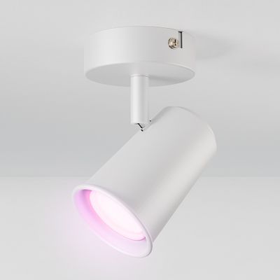 HOFTRONIC SMART Riga Smart LED plafondspot Wit - Draaibaar en Dimbaar - GU10 Plafondlamp RGBWW WiFi + Bluetooth - opbouw spot voor woonkamer en gang - Google Home & Amazon Alexa