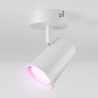 Riga Smart LED plafondspot Wit - Draaibaar en Dimbaar - GU10 Plafondlamp RGBWW WiFi + Bluetooth - opbouw spot voor woonkamer en gang - Google Home & A - thumbnail