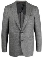 Canali blazer en laine mélangée à simple boutonnage - Gris - thumbnail