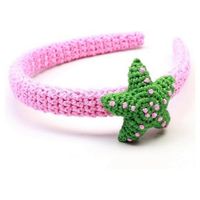 NatureZOO Haarband / Diadeem voor baby Ster Roze/groen - thumbnail