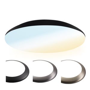 HOFTRONIC™ LED Bulkhead 38 cm - Plafondlamp - Wandarmatuur -25W 2600 Lumen - CCT lichtkleur instelbaar - IK10 - Zwart - IP65 Waterdicht