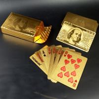 Creatieve Frosted gouden Dollar terug textuur Plastic uit Vegas aan Macau speelkaarten Texas Poker nieuwigheid collectie Gift