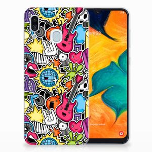 Samsung Galaxy A30 Silicone Back Cover Punk Rock