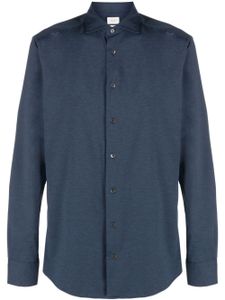 Traiano Milano chemise nervuré à manches longues - Bleu