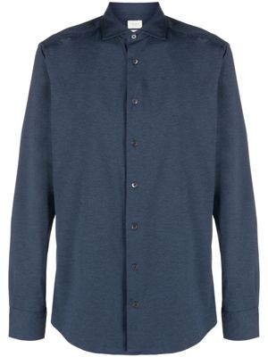 Traiano Milano chemise nervuré à manches longues - Bleu
