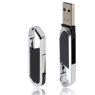 2GB metalen sleutelhangers stijl USB 2.0 Flash schijf (zwart)