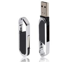 2GB metalen sleutelhangers stijl USB 2.0 Flash schijf (zwart)
