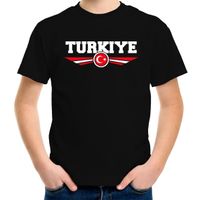 Turkije / Turkiye landen t-shirt zwart kids - thumbnail