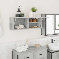 Badkamerwandkast 80x25x30 cm bewerkt hout betongrijs