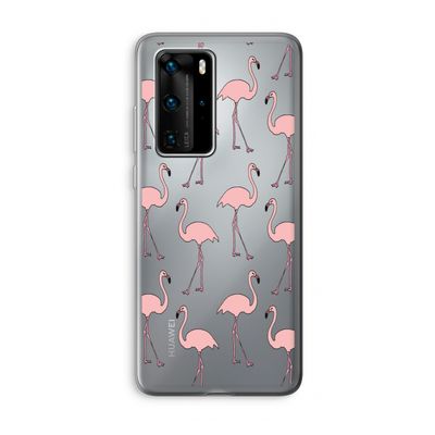 Anything Flamingoes: Huawei P40 Pro Transparant Hoesje