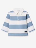 Polo met strepen en lange mouwen blauw, gestreept