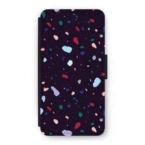 Dark Rounded Terrazzo: iPhone 12 Flip Hoesje