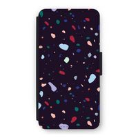 Dark Rounded Terrazzo: iPhone 12 Flip Hoesje