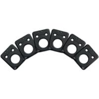 Graph Tech PRT-952-201-B0 Ratio InvisoMatch F-Style Mounting Plates 2-Pin Hole Black (set van 6)