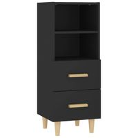 vidaXL Dressoir 34,5x34x90 cm bewerkt hout zwart - thumbnail