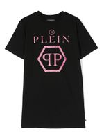 Philipp Plein Junior t-shirt à logo imprimé - Noir