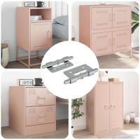 VidaXL Latch 2 pcs zilver 46 x 17 x 1,2 mm staal