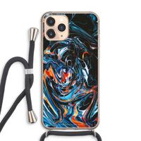 Black Unicorn: iPhone 11 Pro Max Transparant Hoesje met koord Black Unicorn: iPhone 11 Pro Max Transparant Hoesje met koord