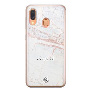 Samsung Galaxy A40 siliconen telefoonhoesje - C'est la vie