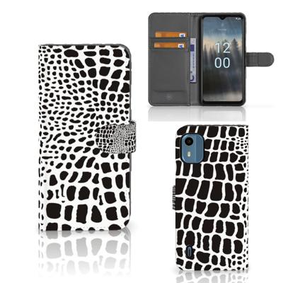 Nokia C12 | Telefoonhoesje | Met pasjeshouder | Slangenprint