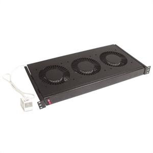 Conteg 26205070 19 inch Inbouwventilator voor patchkast Zwart