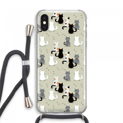 Katten: iPhone XS Max Transparant Hoesje met koord