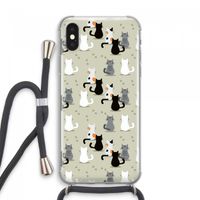 Katten: iPhone XS Max Transparant Hoesje met koord